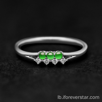 Grousshandel 100% Natierlech S925 Héich Qualitéit Jade Ring